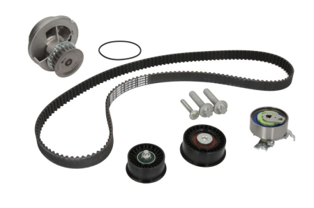 Distributie - Set distributie potrivit OPEL ASTRA G, ASTRA H, ASTRA H GTC, CORSA C, MERIVA A, SIGNUM, TIGRA, VECTRA B, VECTRA C, VECTRA C GTS 1.6/1.8 1995-2015 (curea + intinzator + pompa apa)