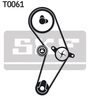 Set distributie potrivit RENAULT 19 I, 19 I CHAMADE, 19 II, 19 II CHAMADE, CLIO I, CLIO II, MEGANE I CLASSIC, MEGANE SCÉNIC 1.2/1.4/1.6 1988-2014 (curea + intinzator + pompa apa) [2]