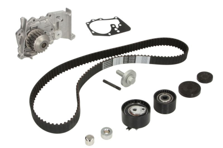 Distributie - Set distributie (curea + intinzator + pompa apa) potrivit RENAULT CLIO III, FLUENCE, GRAND SCENIC II, GRAND SCENIC III, LAGUNA II, LAGUNA III, MEGANE, MEGANE I 1.6/1.6ALK/1.6LPG 06.01-