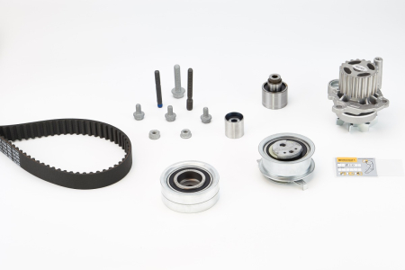Set distributie potrivit SEAT ALHAMBRA, ALTEA, ALTEA XL, EXEO, EXEO ST, IBIZA IV, IBIZA IV SC, IBIZA IV ST, LEON, TOLEDO IV; VW AMAROK 1.2-2.5D dupa 2004 (curea + intinzator + pompa apa) [1]