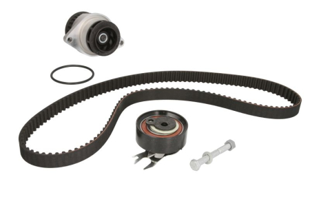 Distributie - Set distributie potrivit SEAT AROSA, CORDOBA, CORDOBA VARIO, IBIZA II, INCA; VW CADDY II, CADDY II/MINIVAN, GOLF III, POLO 1.3/1.4/1.7D 1991-2004 (curea + intinzator + pompa apa)