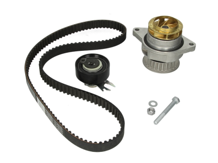 Distributie - Set distributie potrivit SEAT AROSA, CORDOBA, CORDOBA VARIO, IBIZA II, INCA; VW CADDY II, CADDY II/MINIVAN, GOLF III, POLO 1.3/1.4/1.7D 1991-2004 (curea + intinzator + pompa apa)