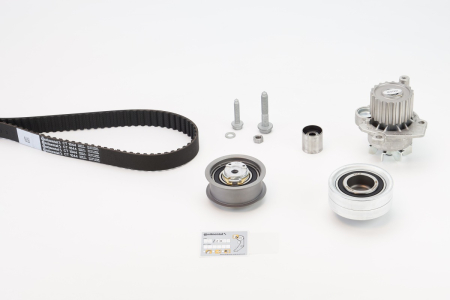Set distributie potrivit SEAT CORDOBA, IBIZA III; SKODA FABIA I, FABIA I PRAKTIK; VW POLO IV 1.9D 1999-2012 (curea + intinzator + pompa apa) [1]