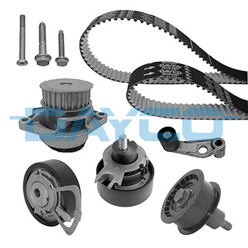 Distributie - Set distributie (curea + intinzator + pompa apa) potrivit SEAT CORDOBA, LEON, TOLEDO II; SKODA FABIA I; VW BORA I, CADDY III, CADDY III/MINIVAN, GOLF IV, GOLF PLUS V 1.4 04.96-09.10