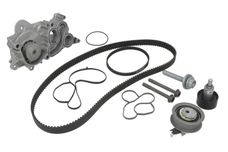 Set distributie potrivit SEAT IBIZA IV, IBIZA IV SC, IBIZA IV ST, IBIZA V, LEON, LEON SC, MII; SKODA CITIGO, E-CITIGO, FABIA III 1.0-Electric dupa 2011 (curea + intinzator + pompa apa) [1]