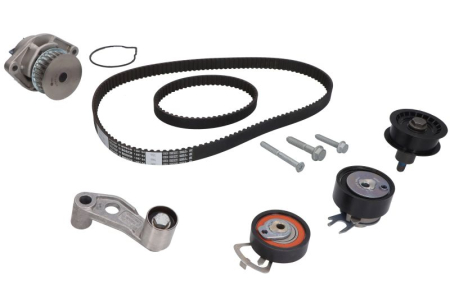 Distributie - Set distributie (curea + intinzator + pompa apa) potrivit SEAT LEON, TOLEDO II; VW BORA, BORA I, GOLF IV, LUPO I, POLO III 1.4 04.96-06.06