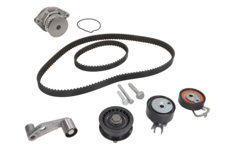 Distributie - Set distributie (curea + intinzator + pompa apa) potrivit SEAT LEON, TOLEDO II; VW BORA, BORA I, GOLF IV, LUPO I, POLO III 1.4 04.96-06.06