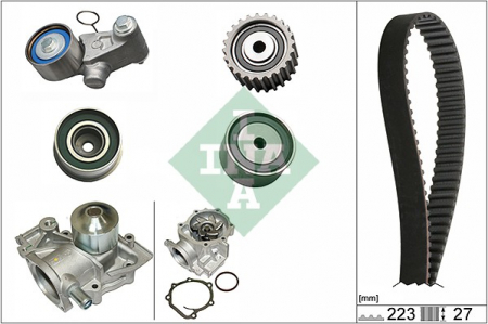 Distributie - Set distributie (curea + intinzator + Pompa apa) potrivit SUBARU FORESTER, IMPREZA, LEGACY I, LEGACY III, LEGACY IV, OUTBACK 1.6-2.5 01.89-09.09