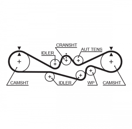 Set distributie (curea + intinzator + Pompa apa) potrivit SUBARU FORESTER, LEGACY IV, OUTBACK 2.0/2.5 09.03-09.13 [1]