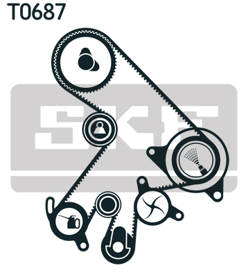 Set distributie (curea + intinzator + pompa apa) potrivit TOYOTA AVENSIS, AVENSIS VERSO, COROLLA, COROLLA VERSO, PREVIA II, RAV 4 II 2.0D 09.97-03.09 [1]