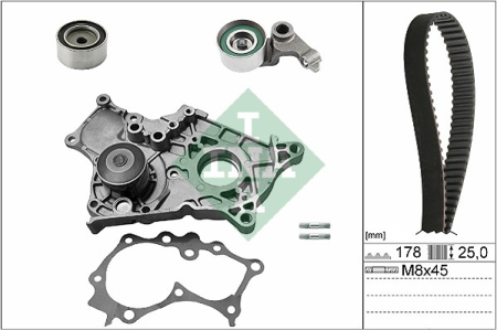 Set distributie potrivit TOYOTA AVENSIS, AVENSIS VERSO, COROLLA, COROLLA VERSO, COROLLA/KOMBI, PREVIA II, RAV 4 II 2.0D 1997-2009 (curea + intinzator + pompa apa) [1]