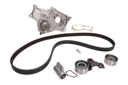 Distributie - Set distributie (curea + intinzator + pompa apa) potrivit TOYOTA AVENSIS, AVENSIS VERSO, COROLLA, COROLLA VERSO, PREVIA II, RAV 4 II 2.0D 09.97-03.09