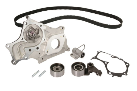 Distributie - Set distributie (curea + intinzator + pompa apa) potrivit TOYOTA AVENSIS, AVENSIS VERSO, COROLLA, COROLLA VERSO, PREVIA II, RAV 4 II 2.0D 09.97-03.09