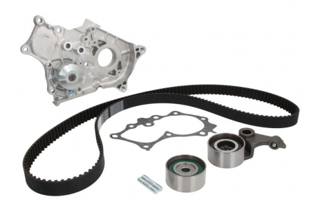 Distributie - Set distributie (curea + intinzator + Pompa apa) potrivit TOYOTA AVENSIS, AVENSIS VERSO, COROLLA, COROLLA VERSO, PREVIA II, RAV 4 II 2.0D 10.99-11.08