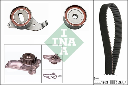 Distributie - Set distributie (curea + intinzator + pompa apa) potrivit TOYOTA AVENSIS, CALDINA, CAMRY, CARINA E VI, CARINA V, CORONA, GAIA, HARRIER, NADIA, PICNIC, RAV 4 I, SCEPTER 1.8-2.5 11.86-08.03