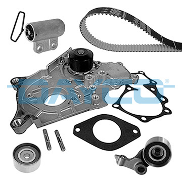 Distributie - Set distributie (curea + intinzator + pompa apa) potrivit TOYOTA AVENSIS, COROLLA, COROLLA VERSO, COROLLA/KOMBI, PREVIA II, RAV 4 II 2.0D 09.97-03.09