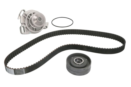 Distributie - Set distributie (curea + intinzator + pompa apa) potrivit VOLVO 240, 740, 760, 780, 940, 960; AUDI 100 C2, 100 C3; VW LT 28-35 I, LT 40-55 I 2.0D/2.4D 08.78-06.96