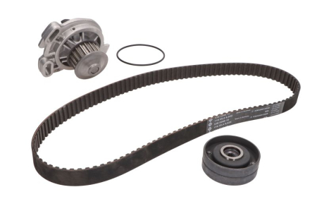 Distributie - Set distributie (curea + intinzator + pompa apa) potrivit VOLVO 240, 740, 760, 780, 940; AUDI 100 C2, 100 C3; VW LT 28-35 I, LT 40-55 I 2.0D/2.4D 08.78-06.96
