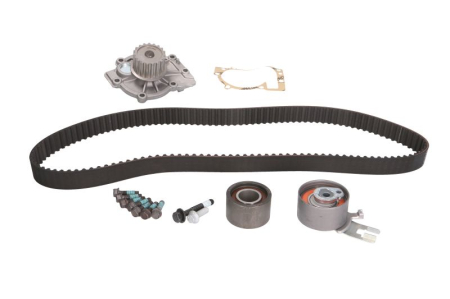 Distributie - Set distributie (curea + intinzator + pompa apa) potrivit VOLVO C30, C70 II, S40 II, S60 I, S60 II, S80 I, S80 II, V40, V50, V60 I, V70 II, V70 III 2.0D/2.4D/2.4DH 01.01-07.18