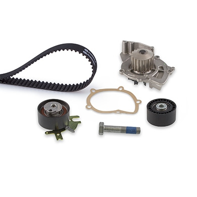 Distributie - Set distributie (curea + intinzator + pompa apa) potrivit VOLVO C30, C70 II, S40 II, S80 II, V50, V70 III; CITROEN C4, C4 GRAND PICASSO I, C4 I, C4 PICASSO I, C5 II 1.8/2.0D 06.02-