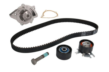Distributie - Set distributie (curea + intinzator + pompa apa) potrivit VOLVO C30, C70 II, S40 II, S80 II, V50, V70 III; CITROEN C4, C4 GRAND PICASSO I, C4 I, C4 PICASSO I, C5 II 1.6/1.8/2.0D 06.02-