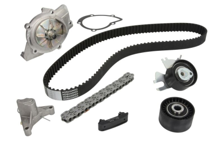 Distributie - Set distributie (curea + intinzator + pompa apa) potrivit VOLVO C30, C70 II, S40 II, S80 II, V50, V70 III; CITROEN C4, C4 GRAND PICASSO I, C4 I, C4 PICASSO I, C5 II 1.8/2.0D 06.02-