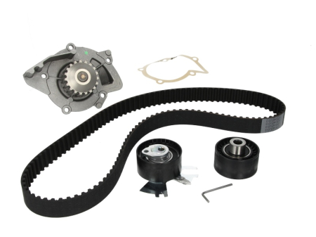 Distributie - Set distributie (curea + intinzator + pompa apa) potrivit VOLVO C30, C70 II, S40 II, S80 II, V50, V70 III; CITROEN C4, C4 GRAND PICASSO I, C4 I, C4 PICASSO I, C5 II 1.8/2.0D 06.02-