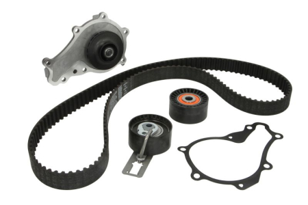 Distributie - Set distributie (curea + intinzator + pompa apa) potrivit VOLVO C30, S40 II, S60 II, S80 II, V40, V50, V60 I, V70 III; CITROEN BERLINGO, BERLINGO MULTISPACE 1.4D/1.5D/1.6D 06.04-