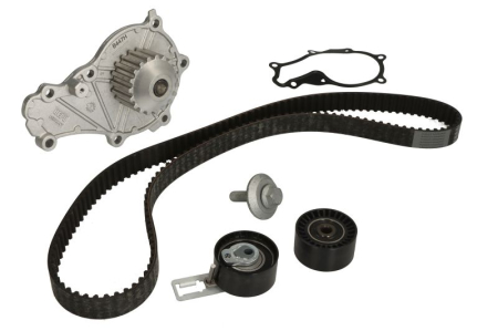 Distributie - Set distributie (curea + intinzator + pompa apa) potrivit VOLVO C30, S40 II, S60 II, S80 II, V40, V50, V60 I, V70 III; CITROEN BERLINGO, BERLINGO MULTISPACE 1.4D/1.5D/1.6D 06.04-