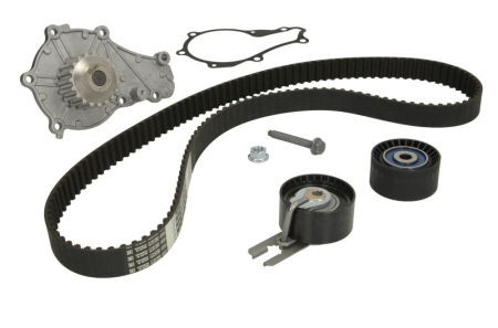 Distributie - Set distributie (curea + intinzator + pompa apa) potrivit VOLVO C30, S40 II, S80 II, V40, V50, V70 III; CITROEN BERLINGO, BERLINGO MULTISPACE, BERLINGO/MINIVAN, C2, C3 I 1.4D/1.6D 11.01-