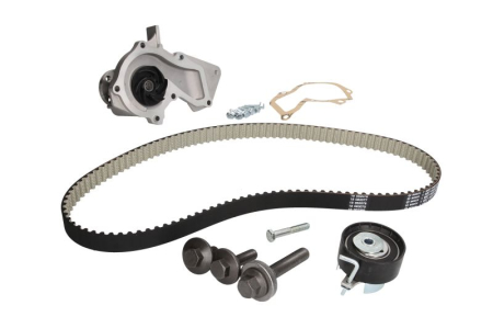 Distributie - Set distributie (curea + intinzator + pompa apa) potrivit VOLVO C30, S40 II, V50; FORD B-MAX, C-MAX, C-MAX II, ECOSPORT, FIESTA, FIESTA V, FIESTA VI, FOCUS C-MAX 1.2-1.6LPG 11.01-
