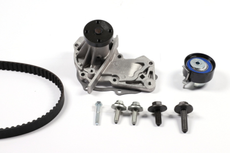 Distributie - Set distributie (curea + intinzator + pompa apa) potrivit VOLVO C30, S40 II, V50; FORD B-MAX, C-MAX, C-MAX II, ECOSPORT, FIESTA V, FIESTA VI, FOCUS C-MAX, FOCUS II 1.2-1.6 11.01-
