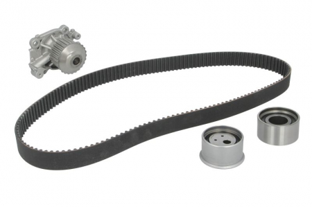 Distributie - Set distributie potrivit VOLVO S40 I, V40; MITSUBISHI CARISMA, LANCER VI, PAJERO PININ I, SPACE STAR 1.8 1995-2006 (curea + intinzator + Pompa apa)