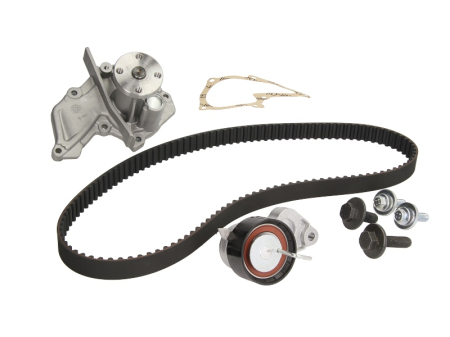 Distributie - Set distributie (curea + intinzator + pompa apa) potrivit VOLVO S40 II, V50; FORD FIESTA IV, FIESTA V, FIESTA/HATCHBACK, FIESTA/MINIVAN, FOCUS C-MAX, FOCUS I, FOCUS II 1.2-1.7 08.95-12.12