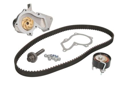 Distributie - Set distributie (curea + intinzator + pompa apa) potrivit VOLVO S60 II, S80 II, V40, V60 I, V70 III; FORD C-MAX II, FIESTA VI, FOCUS III, FOCUS III/HATCHBACK 1.5/1.6/1.6ALK 04.10-