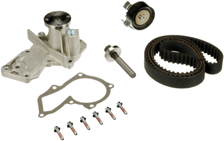 Set distributie potrivit VOLVO S60 II, S80 II, V40, V60 I, V70 III; FORD C-MAX II, FIESTA VI, FOCUS III, FOCUS III/HATCHBACK 1.5/1.6/1.6ALK dupa 2010 (curea + intinzator + pompa apa) [1]