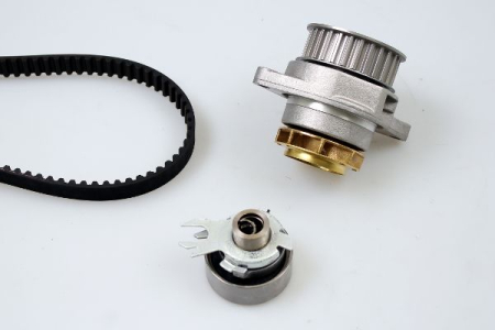 Distributie - Set distributie (curea + intinzator + pompa apa) potrivit VW POLO III, POLO/HATCHBACK 1.0 10.94-12.99