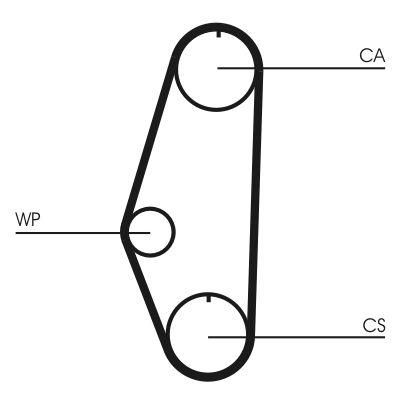 Set distributie (curea + pompa apa) potrivit SEAT CORDOBA, CORDOBA VARIO, IBIZA II; VW GOLF II, GOLF III, JETTA II, POLO, POLO CLASSIC, POLO II, POLO/HATCHBACK 1.0/1.3/1.4 08.83-12.02 [2]