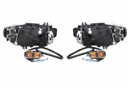 Set faruri stanga/dreapta potrivit BMW 3 F30, F31, F80 2011-2019 (H7/PY21W, electric, cu motoras, tuning, culoare interior: negru) [1]