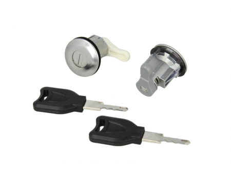 Maner usa - Set incuietoare usa fata stanga/dreapta (2 butuci + chei) Fata Dreapta/Stanga potrivit PEUGEOT 106 I, 106 II, 306 1991-2004