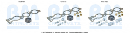 Set montaj esapament potrivit NISSAN PIXO; OPEL AGILA; SUZUKI ALTO VII, CELERIO, SPLASH 1.0 dupa 2008 [1]