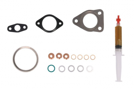 Set montaj esapament - Set montaj turbocompresor (cu garnituri) potrivit ALFA ROMEO GIULIETTA, GIULIETTA/HATCHBACK; FIAT 500L, BRAVO II, DOBLO, DOBLO CARGO, DUCATO; OPEL COMBO TOUR, COMBO/MINIVAN 1.6D/2.0D 09.07-