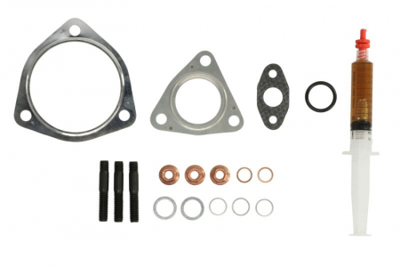 Set montaj esapament - Set montaj turbocompresor (cu garnituri) potrivit AUDI Q7; VW TOUAREG 4.2D 03.07-03.18