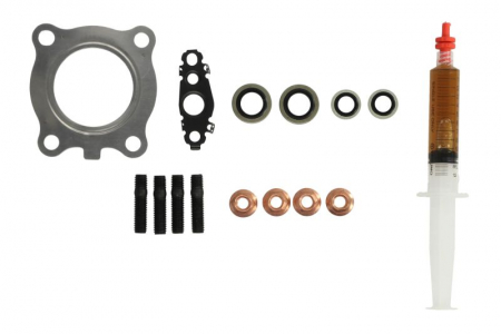 Set montaj esapament - Set montaj turbocompresor (cu garnituri) potrivit FORD C-MAX II, FOCUS III, GALAXY II, GALAXY MK II, GRAND C-MAX, KUGA I, KUGA II, MONDEO IV, S-MAX 2.0D 03.10-
