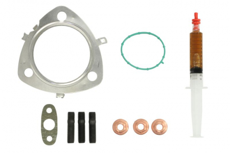 Set montaj esapament - Set montaj turbocompresor (cu garnituri) potrivit FORD FIESTA V, FUSION, RANGER, TRANSIT, TRANSIT V363 1.4D/2.2D/3.2D 11.01-
