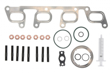 Set montaj esapament - Set montaj turbocompresor potrivit AUDI A1, A3, Q3, TT; SEAT ALHAMBRA, ALTEA, ALTEA XL, IBIZA IV, IBIZA IV SC, LEON; SKODA OCTAVIA II, SUPERB II, YETI; VW BEETLE 2.0D 05.03-