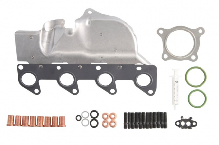 Set montaj esapament - Set montaj turbocompresor potrivit AUDI A1, A3; SEAT ALTEA, ALTEA XL, IBIZA IV, IBIZA IV SC, IBIZA IV ST, LEON, TOLEDO IV; SKODA FABIA II, OCTAVIA II, RAPID 1.2/1.2LPG 11.08-