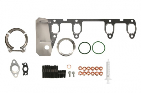 Set montaj esapament - Set montaj turbocompresor potrivit AUDI A3; SEAT ALTEA, ALTEA XL, CORDOBA, IBIZA III, IBIZA IV, IBIZA IV SC, LEON, TOLEDO III; SKODA FABIA II, OCTAVIA II, ROOMSTER, SUPERB II 1.9D/2.0D 10.01-