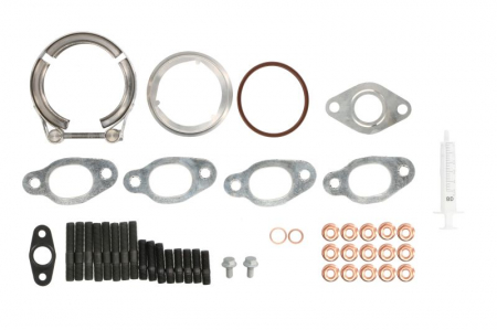 Set montaj esapament - Set montaj turbocompresor potrivit AUDI A3; SEAT ALTEA, ALTEA XL, LEON, TOLEDO III; SKODA OCTAVIA II; VW CADDY III, CADDY III/MINIVAN, GOLF PLUS V, GOLF V, JETTA III, MULTIVAN T5 1.9D 02.03-