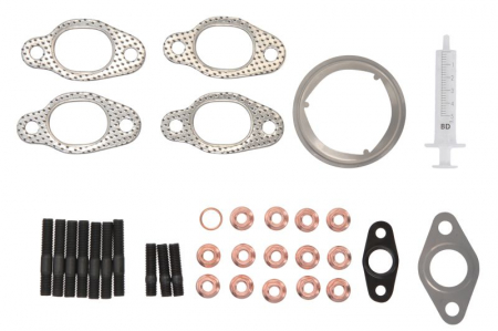 Set montaj esapament - Set montaj turbocompresor potrivit AUDI A3; SEAT ALTEA, ALTEA XL, LEON, TOLEDO III; SKODA OCTAVIA II; VW CADDY III, CADDY III/MINIVAN, GOLF PLUS V, GOLF V, JETTA III 1.9D 02.03-